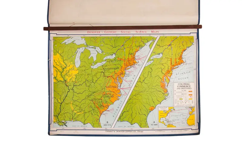 Vintage Denoyer Geppert Map