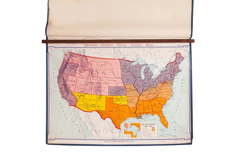 Vintage Denoyer Geppert Map