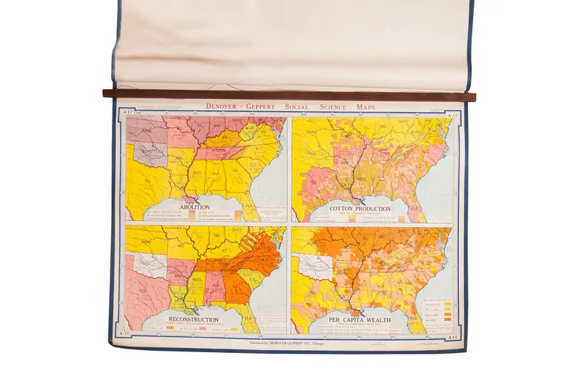 Vintage Denoyer Geppert Map