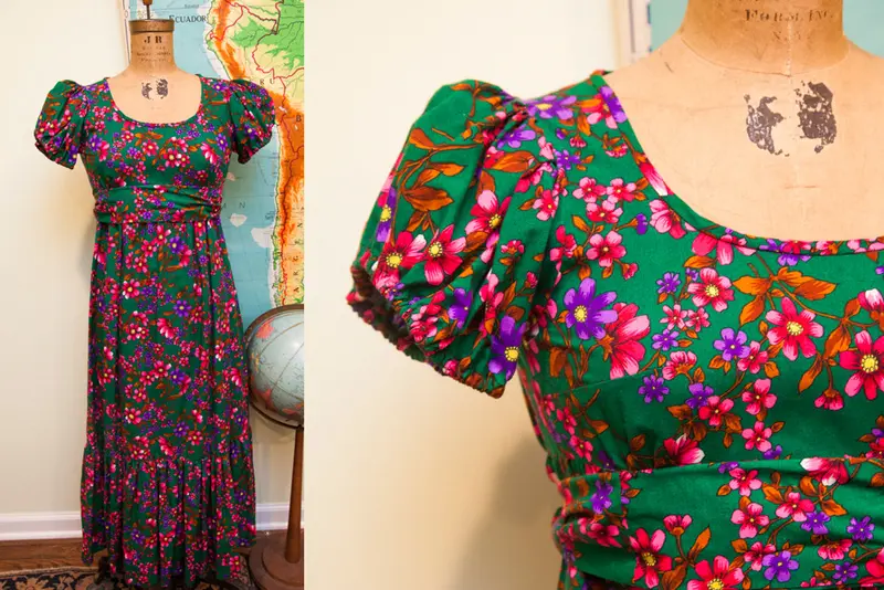 Vintage Floral Spring Dress
