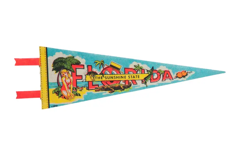 Vintage Florida Felt Flag