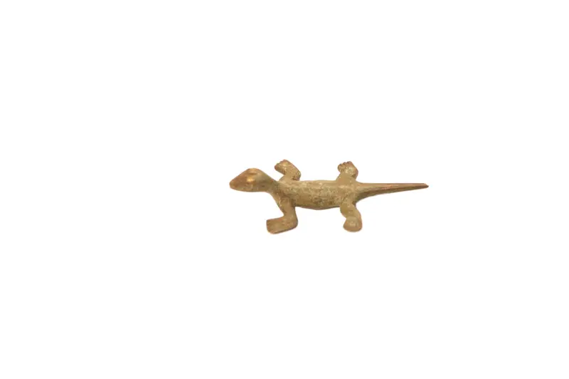Vintage Lizard Bronze Gold Weight