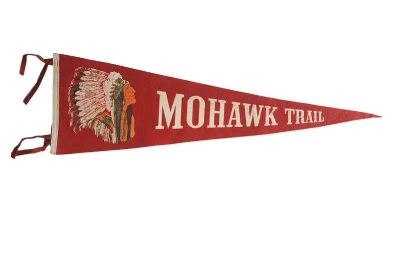 Vintage Mohawk Trail Felt Flag Pennant