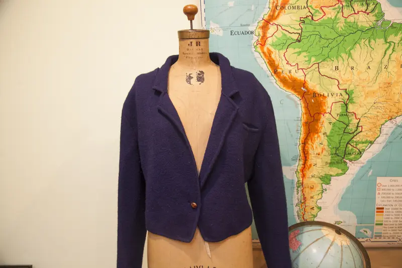 Vintage Navy Blue Slouchy Sweater Jacket