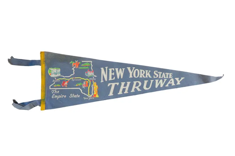 Vintage New York State Thruway Felt Flag