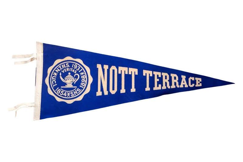 Vintage Nott Terrace High School Felt Flag