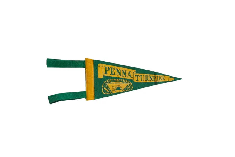 Vintage Penna Turnpike Felt Flag