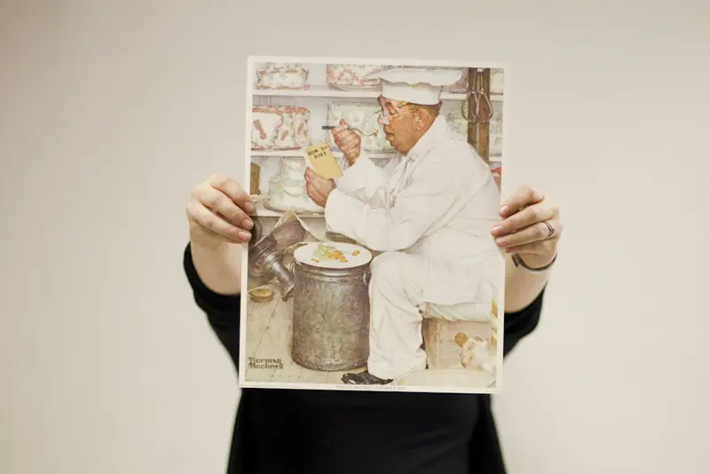 Vintage Rockwell Weighty Matters Lithograph