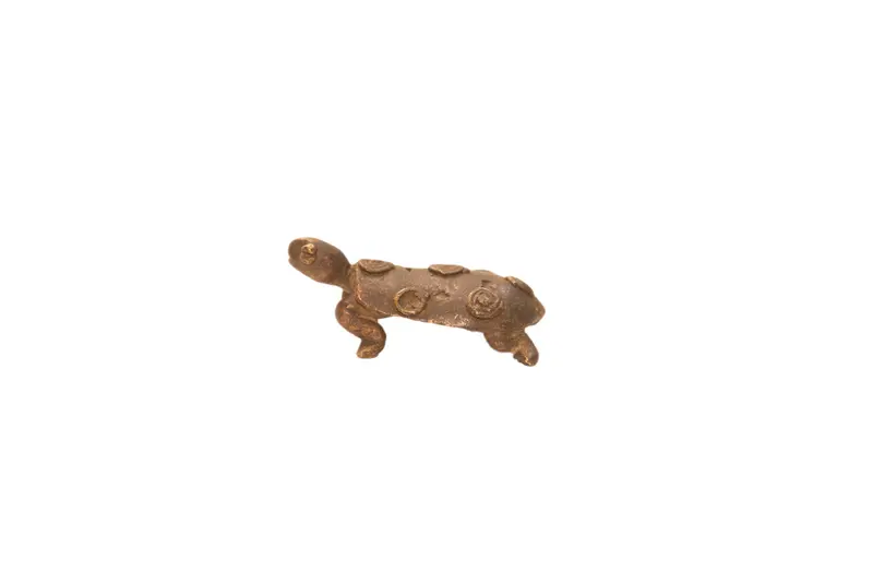 Vintage Turtle Bronze Gold Weight