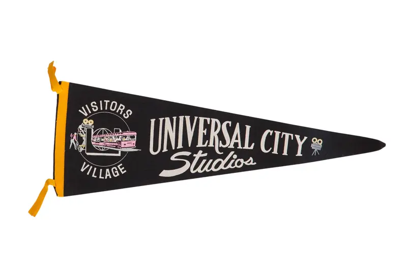 Vintage Universal City Studios Felt Flag