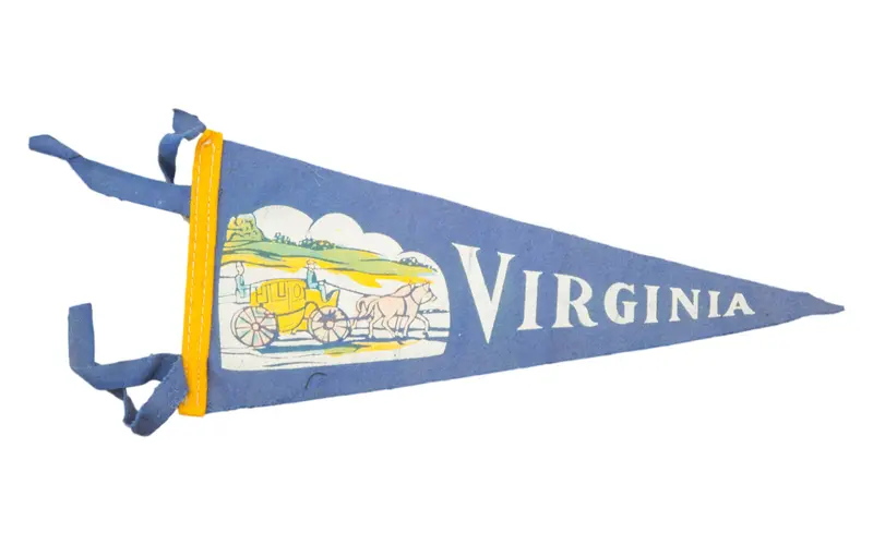 Vintage Virginia Felt Flag Banner