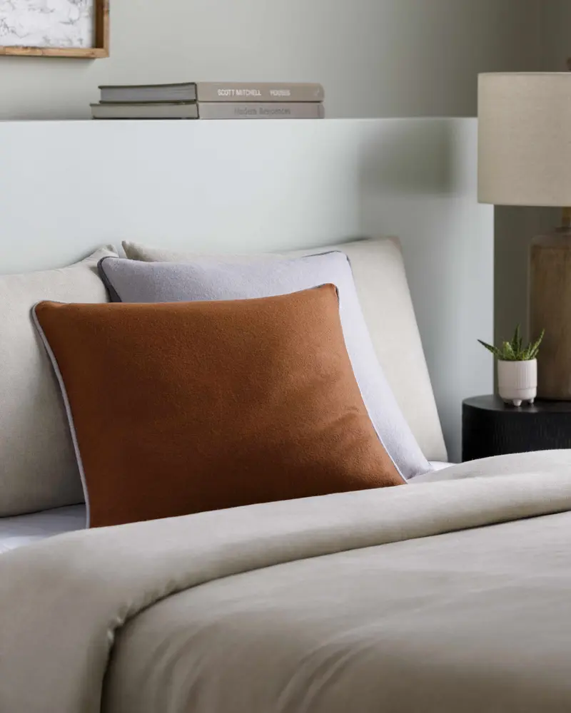 Walai Brown Solid Wool Throw Pillow