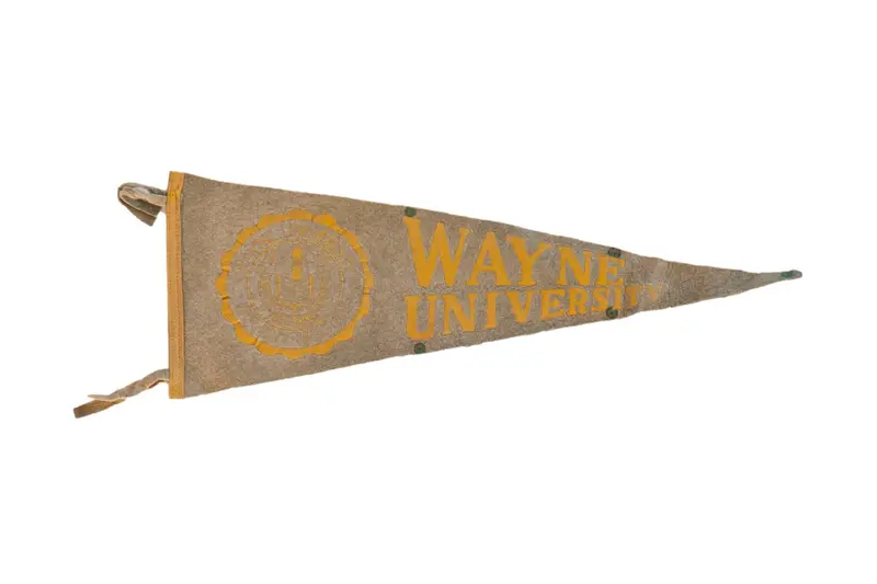 Wayne University Felt Flag Pennant