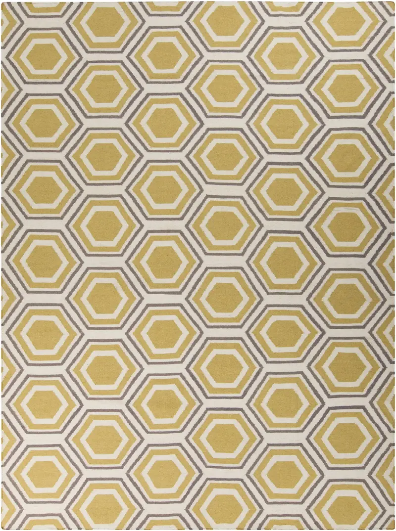Welton Honeycomb Pattern Wool Rug - Clearance