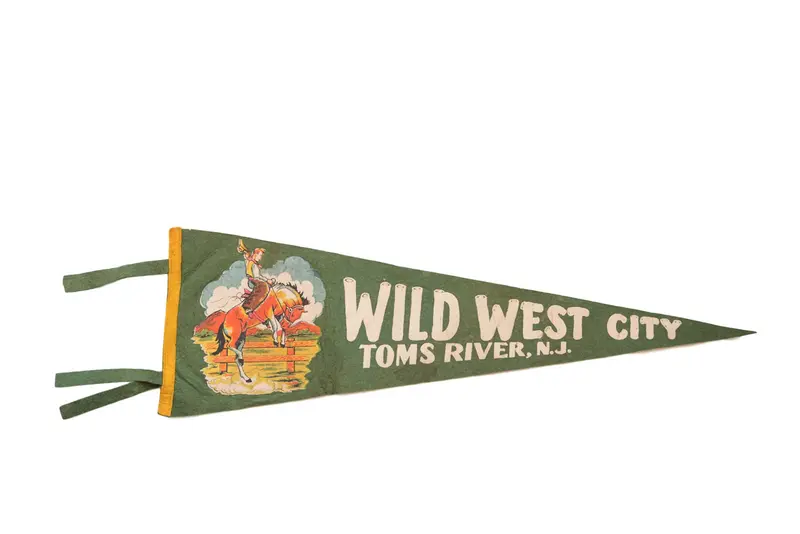 Wild West City Toms River Felt Flag