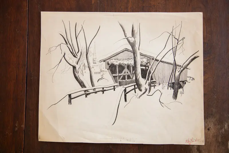 Wintery Covered Bridge