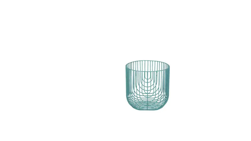 Wire Basket Aqua 8"