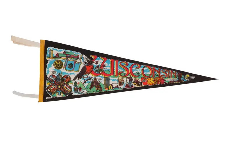 Wisconsin Felt Flag Pennant
