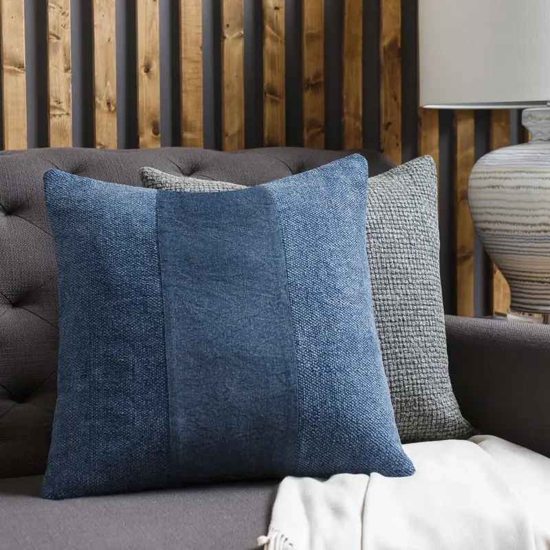 Yuda Navy Square Throw Pillow